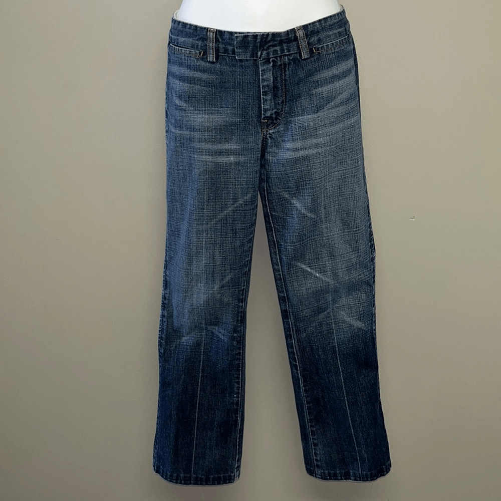 7 for all Mankind 100% Cotton Fade Distressed Trousers Sz 29 #00940190
