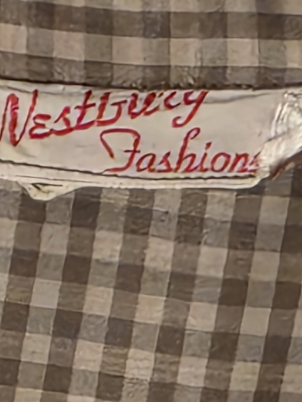 VINTAGE 1950’s – 60’s WESTBURY FULL SKIRT BROWN CHECKED DRESS MEDIUM/ Small
