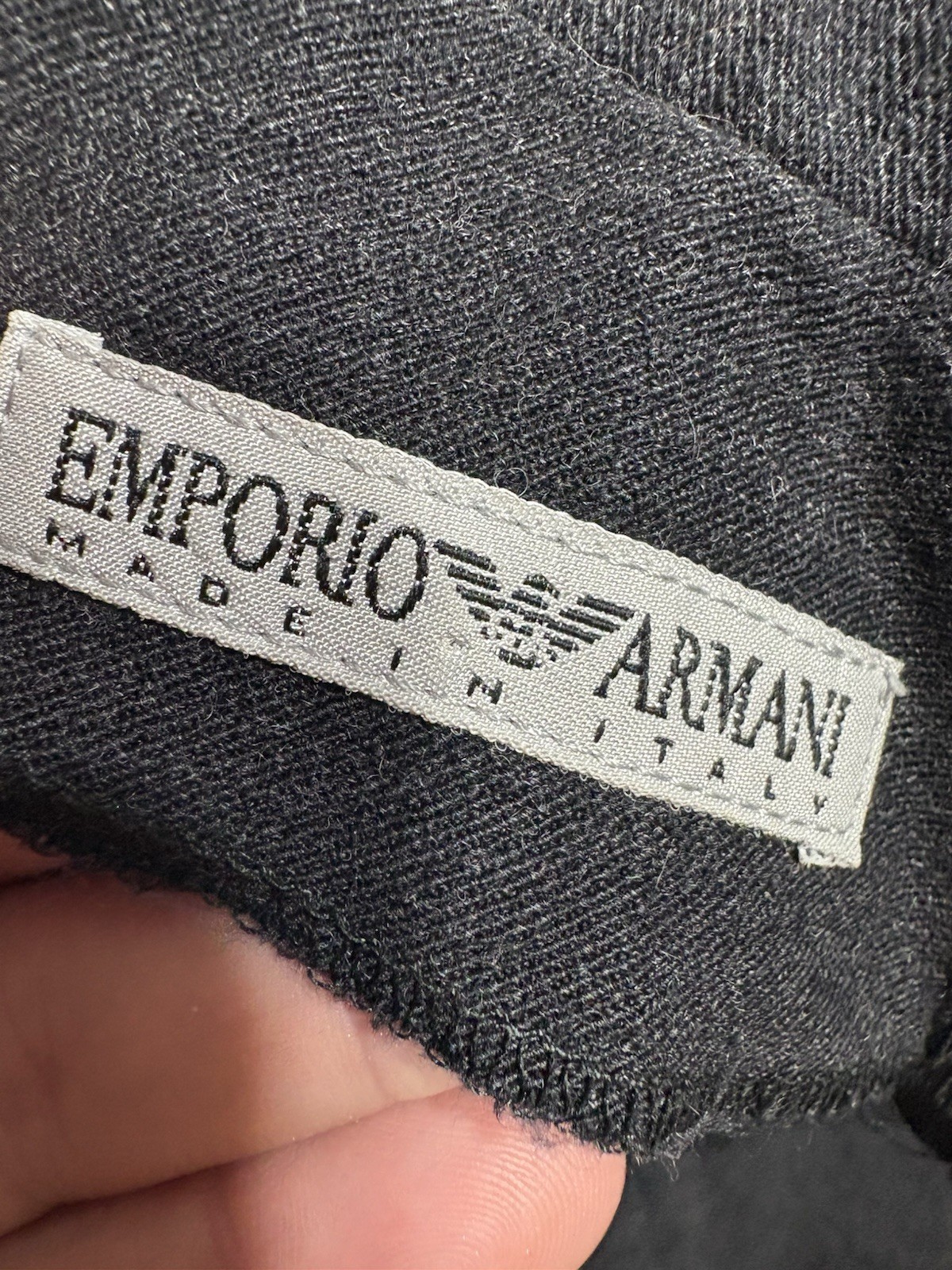 VTG Emporio Armani black asymmetric double-front blazer ROMPER Wool XS/S 36/26”