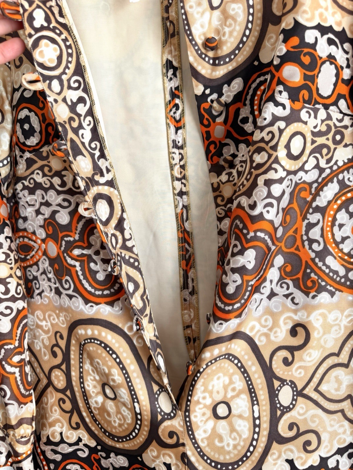1960s SATIN ROMPER Vintage Jumpsuit ‘Aladdin’ One Piece Shorts Suit Psychedelic