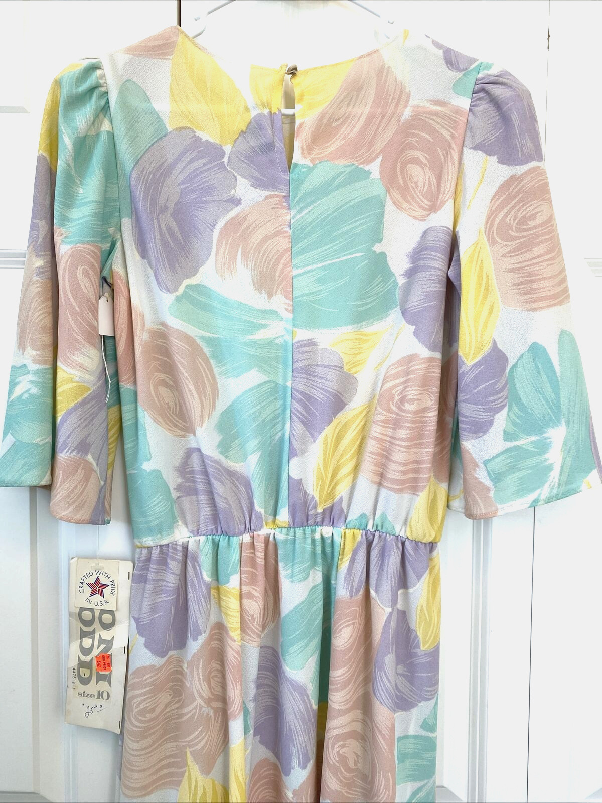 NWT Vintage 1980’s TONI TODD Pastel DRESS Sz 10 Made USA