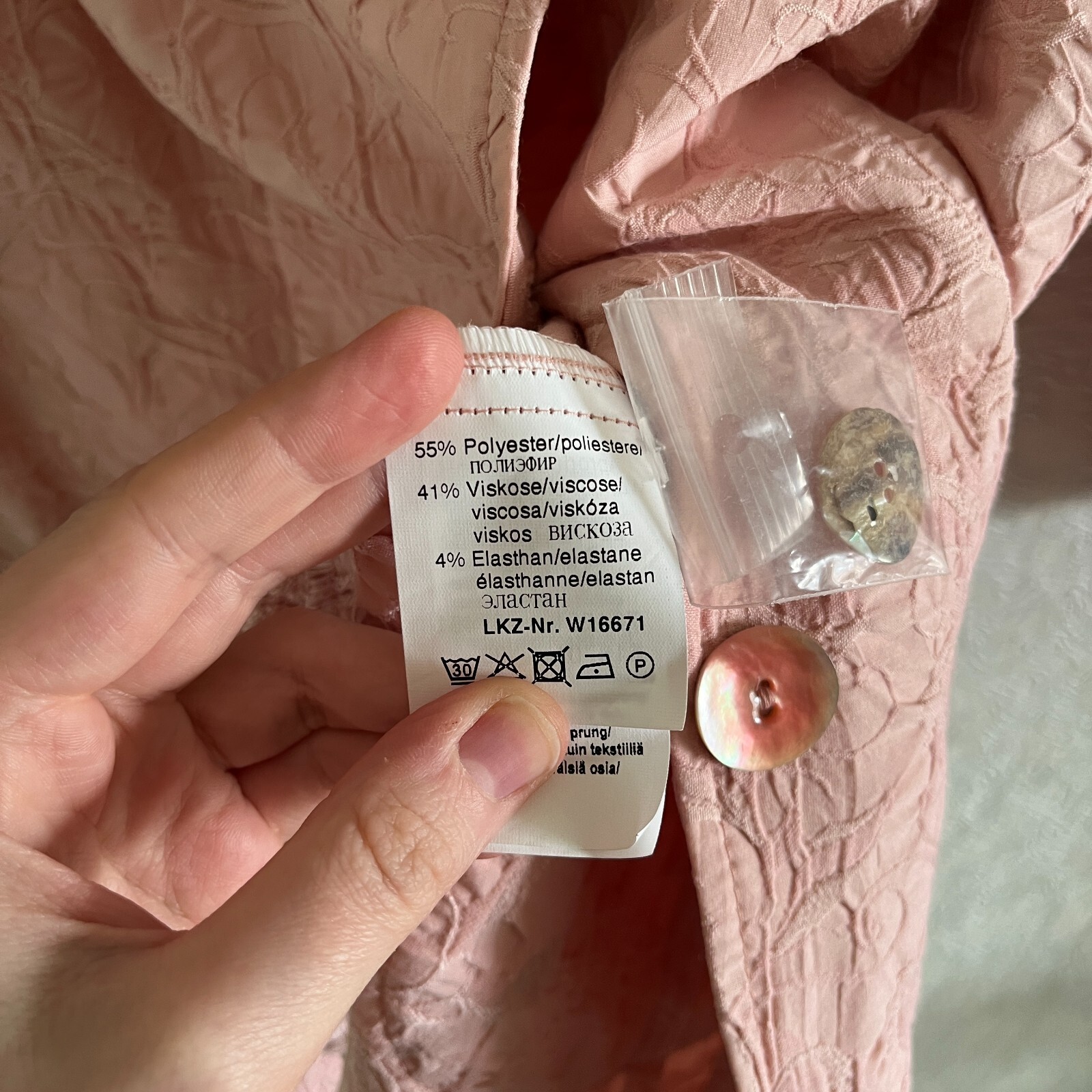Rare Vintage Fair Lady Pink Womans Germany 3/4 Sleeve Jacket Size M