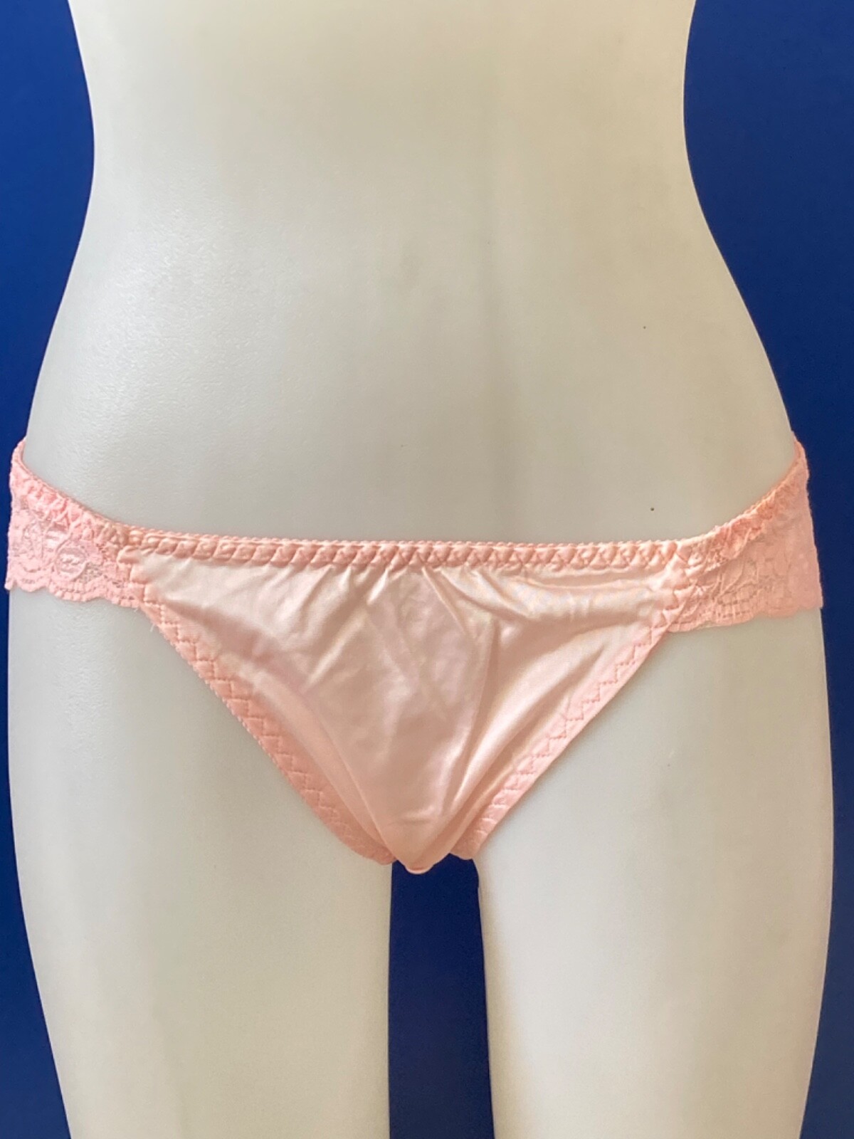 Vintage Bombshell Jill St John Lace Bikini Panties Peach Pink M