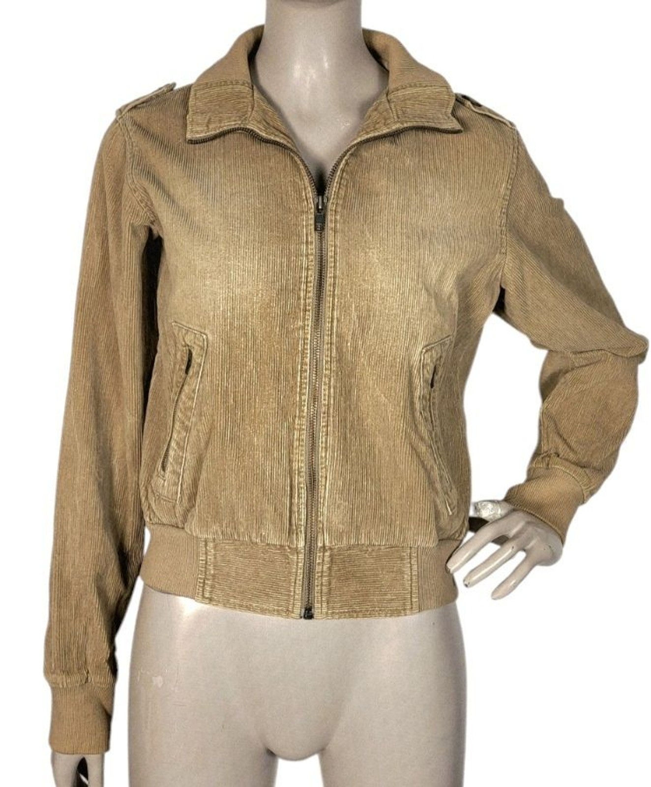 Vintage 80s 90s Billabong Brown Corduroy Zip-Up Jacket Women’s Size Medium