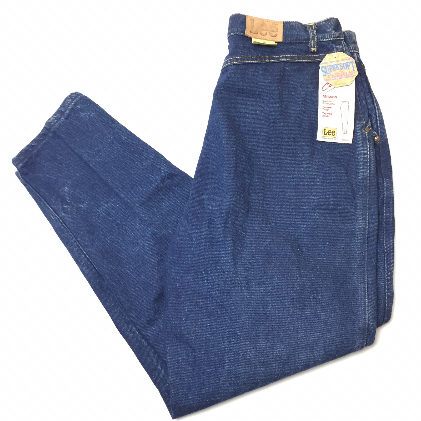 Vintage Lee Misses Mom Jeans Sz 18 Inverted Silhouette Relaxed Tapered Ankle NWT