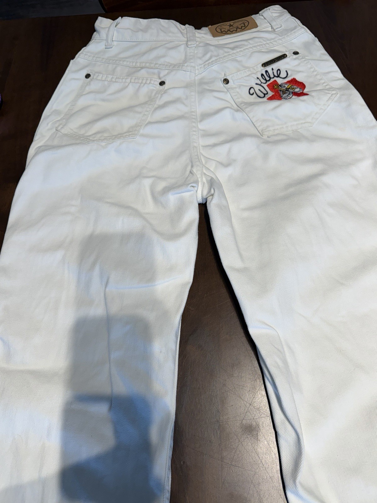 Vintage 80s Willie Nelson Jeans Adult 25×31.5 Rare Embroidered Texas Sneaker
