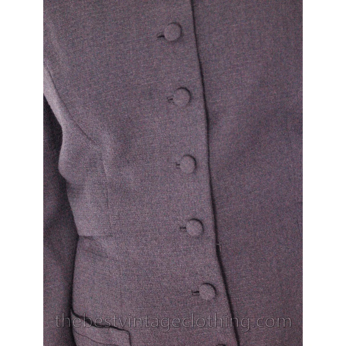 Jablow Suit Vintage 1950s Gray Womens Wool Damaged Costume 40-27-41 Secretary