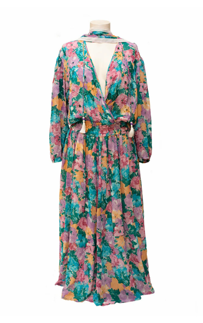 NWT Vintage Diane Freis Floral Print Dress new with original tags vtg