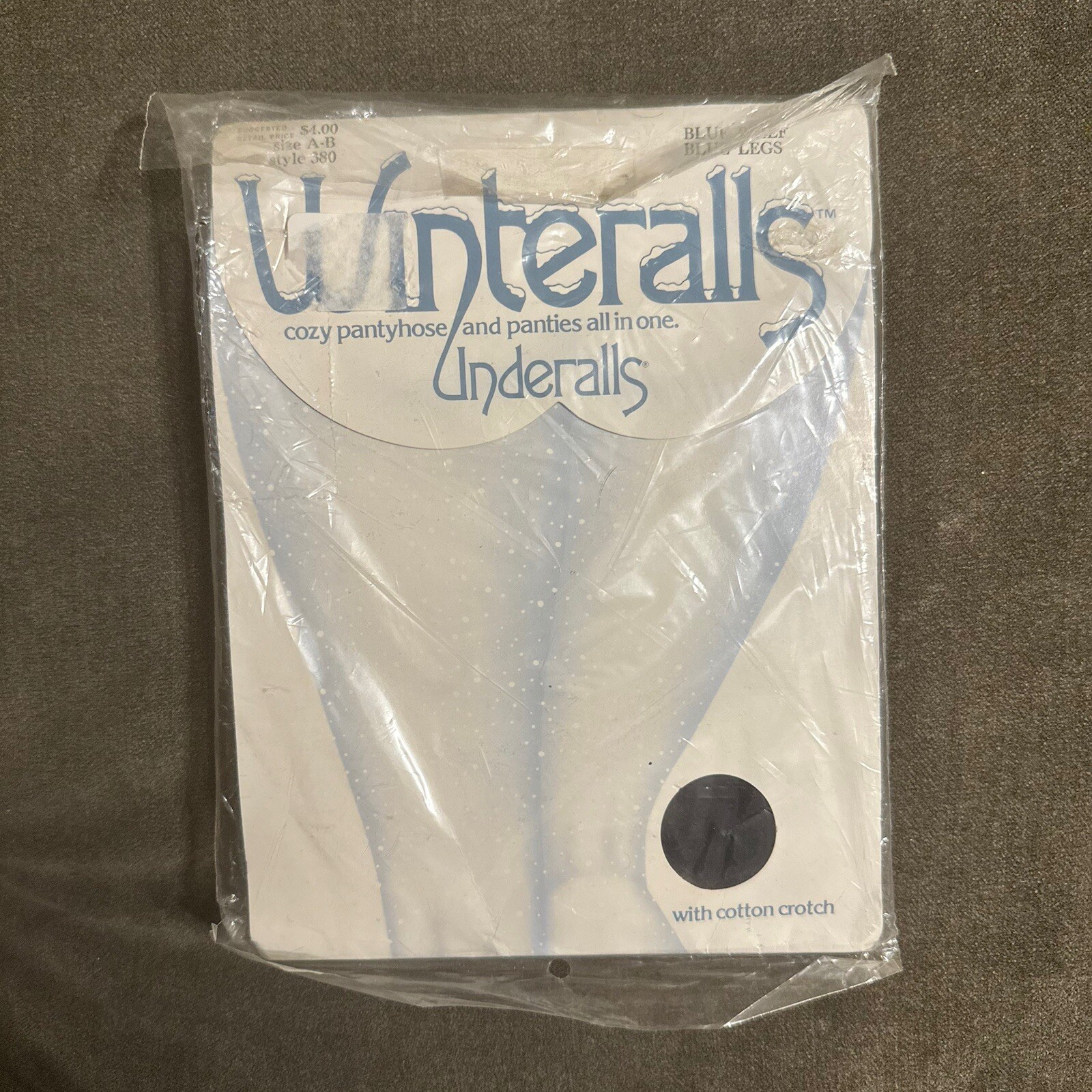 Vintage ‘79 Winteralls Underalls Cozy Pantyhose And Panties Sz AB Style 380 Blue