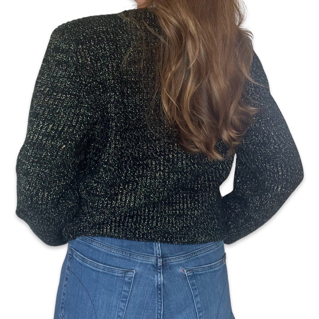 Vintage Limited Express 80s knit sweater Black metallic Size Small