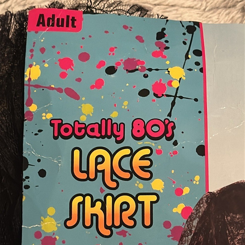 80s Skirt Totally Lace Adult Costume One Size Fits Most New open package