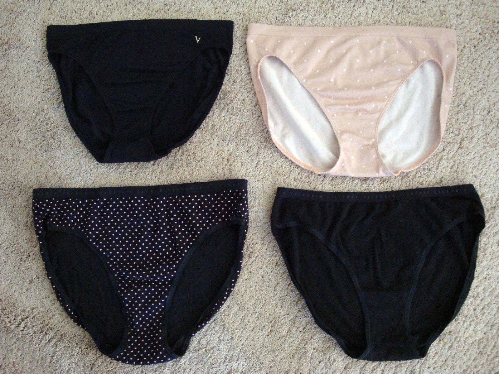Lot of 4 Victoria’s Secret M L High Leg Brief Cotton Modal Soft & Stretchy Logo