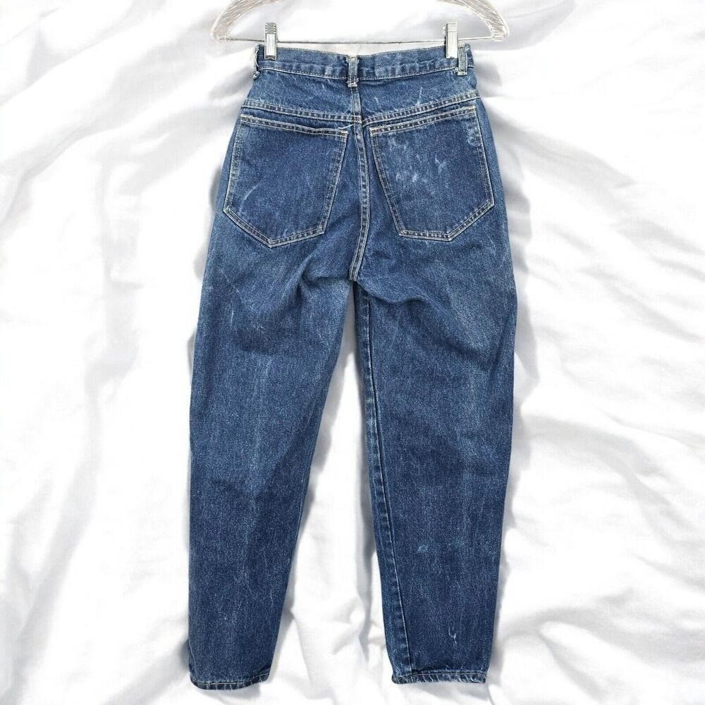 Vintage Zena High Waisted Mom Jeans Blue Tapered Leg Made in USA Womens Size 5