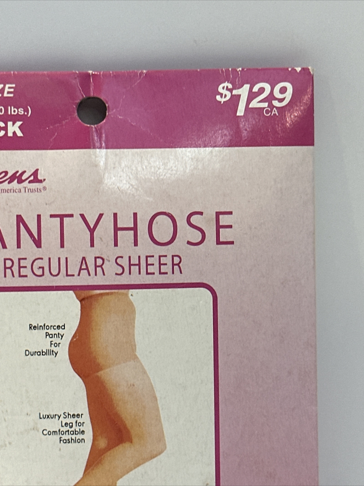 Walgreens Pantyhose Regular Sheer QUEEN Size JET BLACK