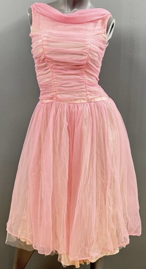 Vintage 1950s Bubblegum Pink Dress