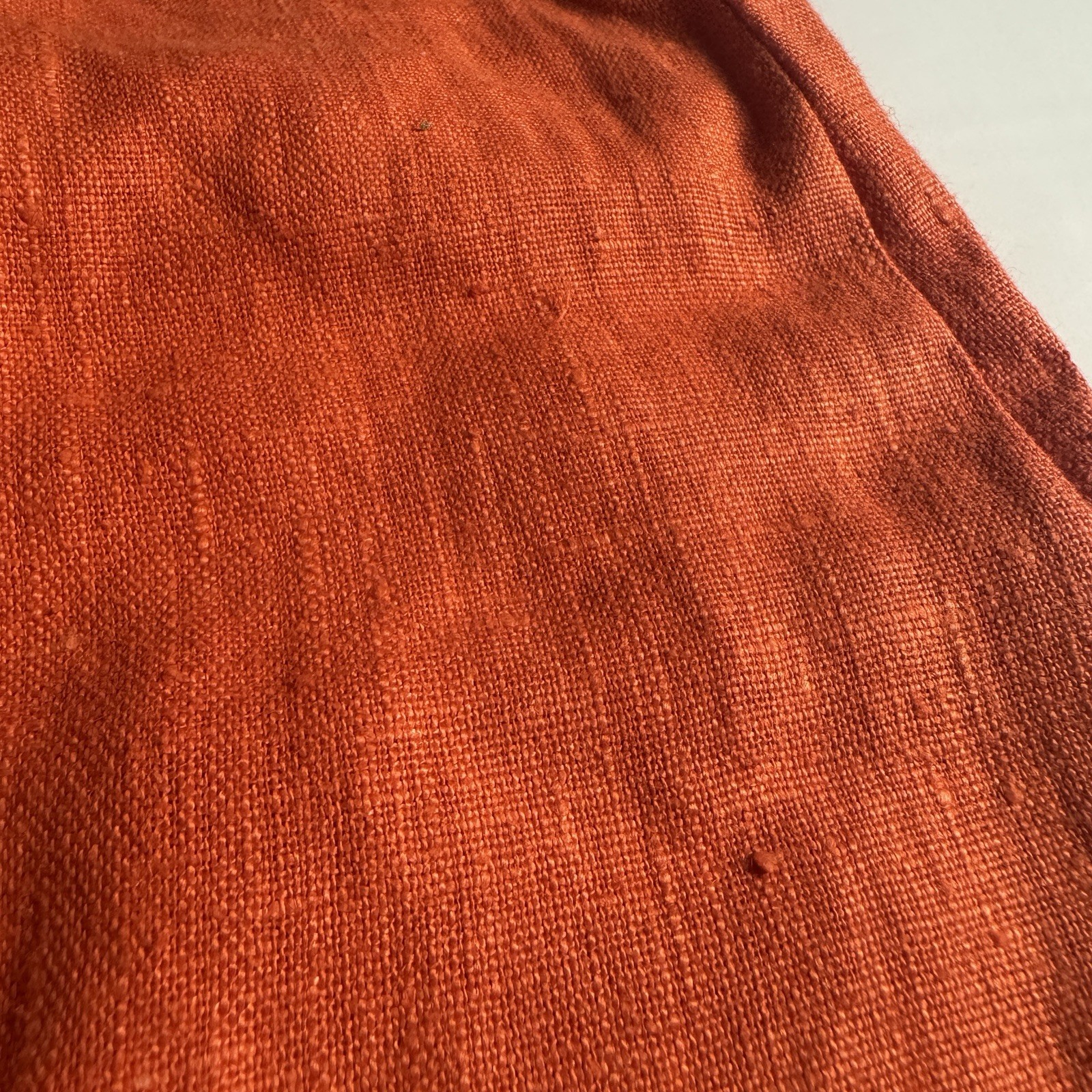 NWT Vintage Harve Benard Linen Skirt 8 Orange Button Front A-Line Ukraine