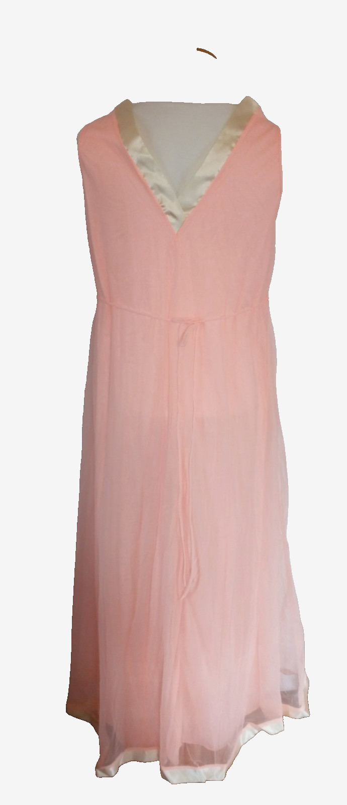 VTG Kayser Coral Orange Peignoir Nightgown ,Robe & Slippers Size Medium EUC