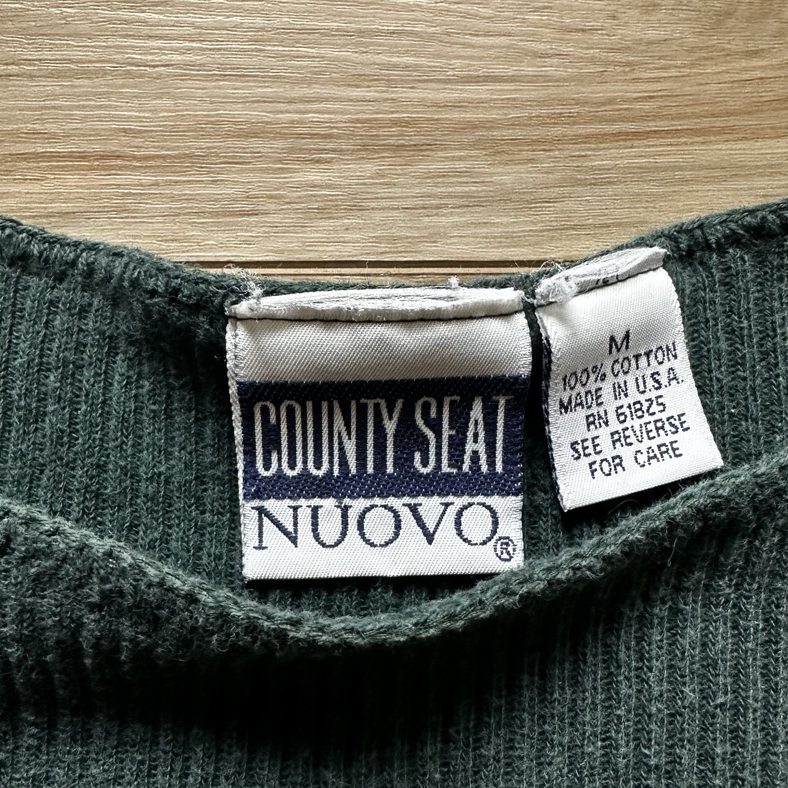 Nuovo County Seat Shirt Womens Medium Green Long Sleeve Vintage Top