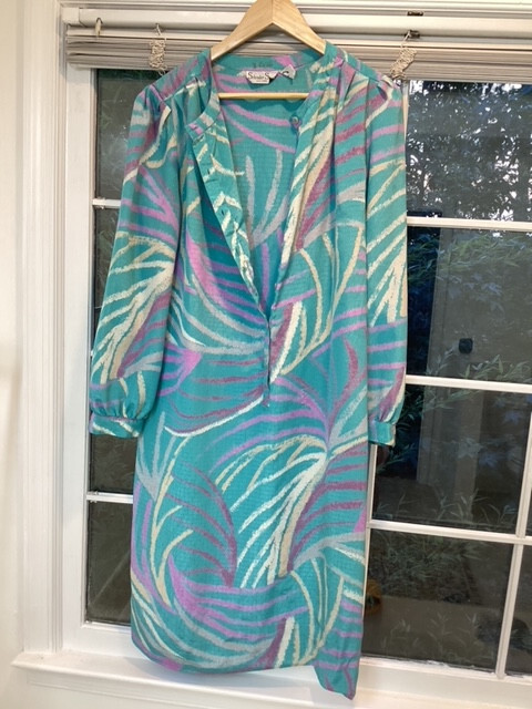 Vintage 1980’s Schrader Sport New York Shirt Dress – Size 12