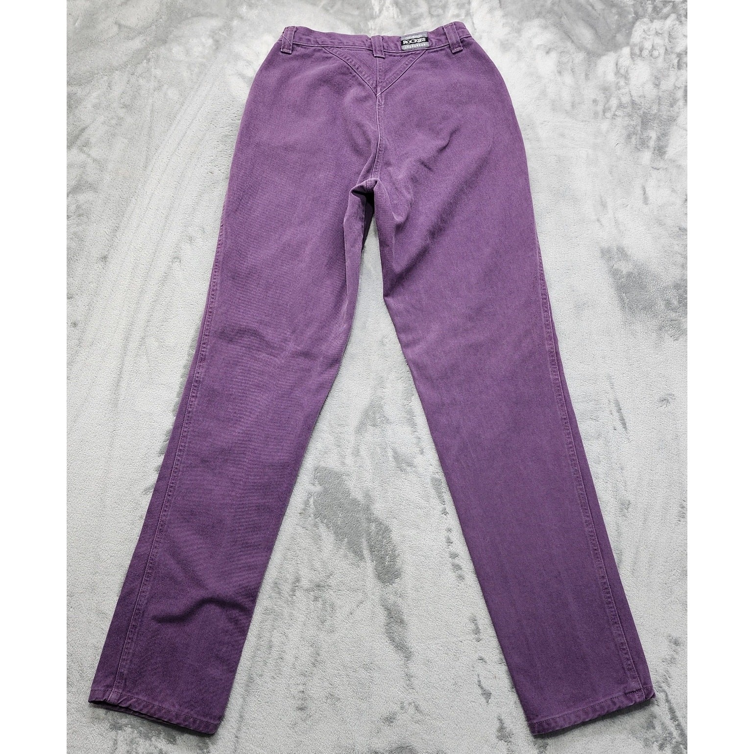 Vintage 90s Rockies Jeans Womens 31/11 Purple High Rise Bareback Tapered Western