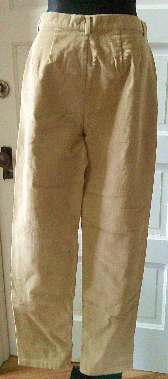 90’s LANDS’ END Ladies Tan Cords Corduroy Pants Slacks Trouser 8 Regular