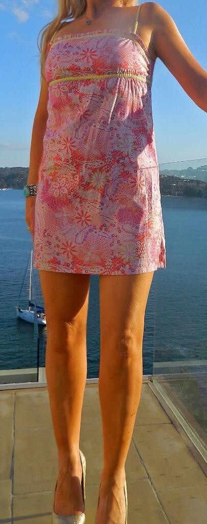 VINTAGE Refuge Resort Flirty Trapeze Beach Babe Summer Fun Retro Dress