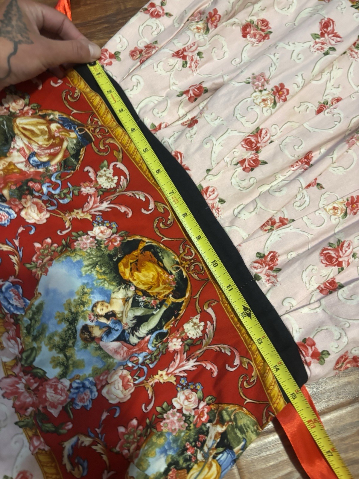 Bernie Dexter Women’s XL Dress Pin Up Fit Flare Renaissance Romance Manor Print