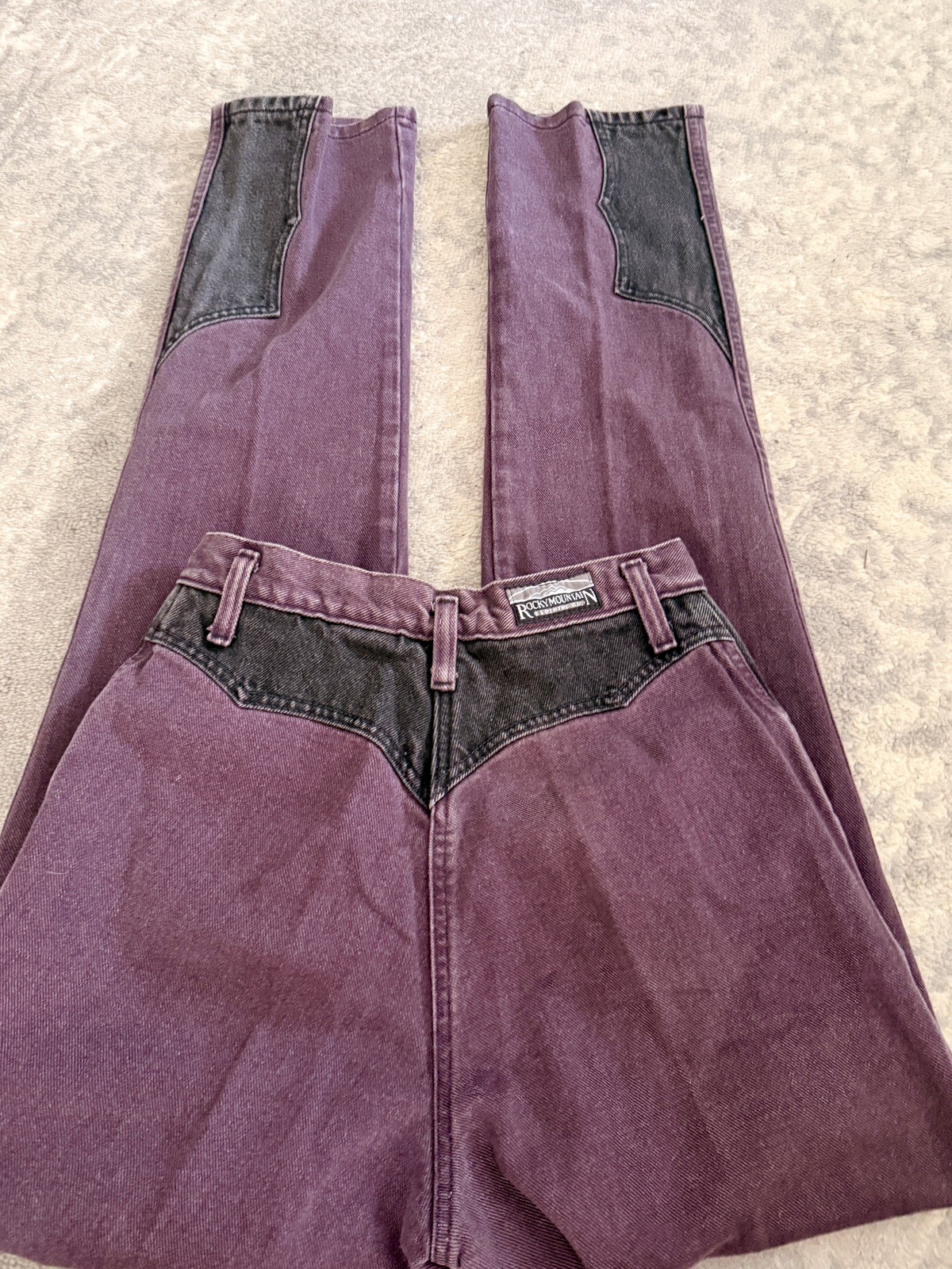 Rocky Mountain Clothing Co Vintage Purple Western High Waist Jeans 28/7 Yoke