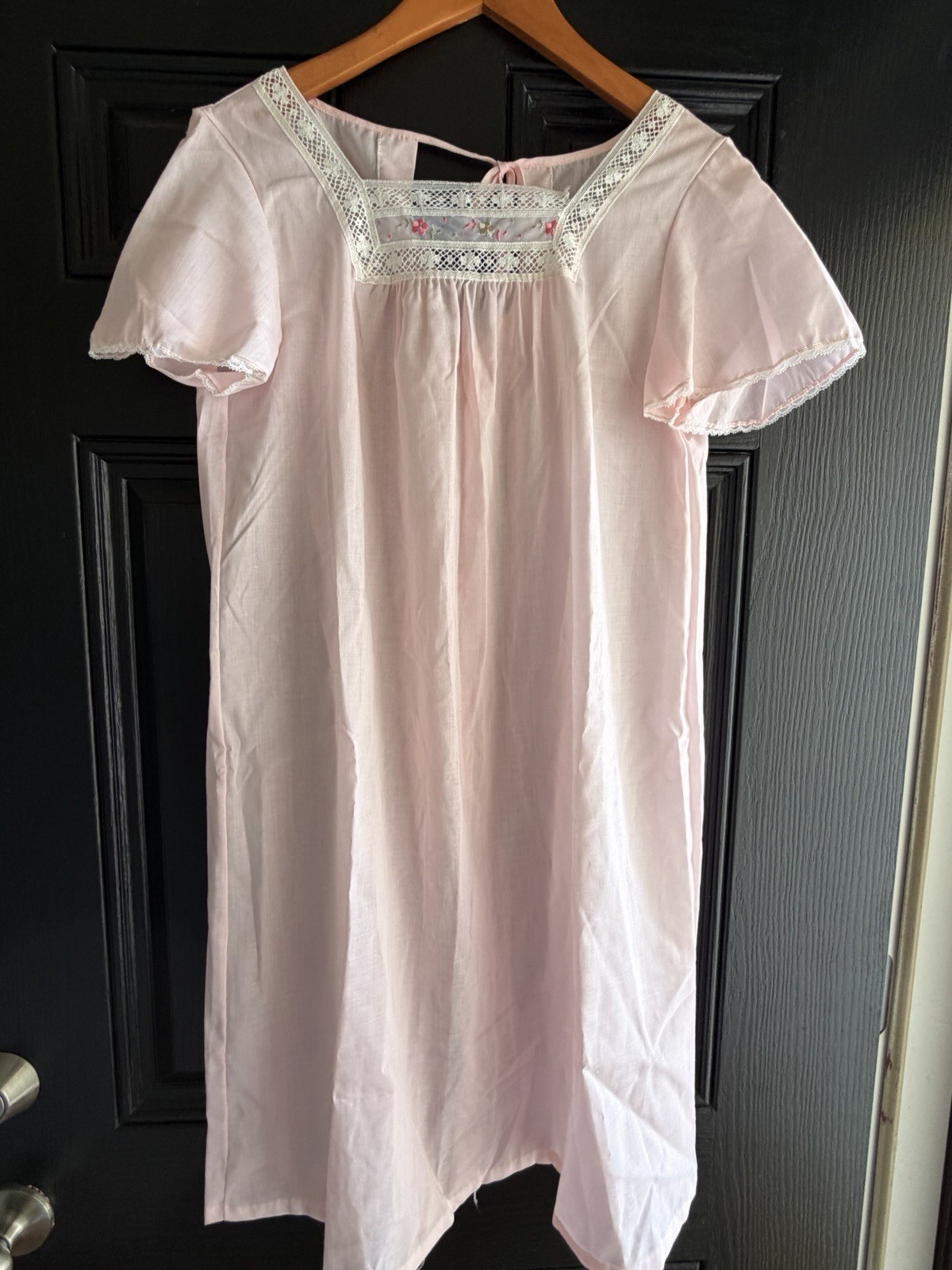 Vintage Sears Hospital Nightgown Open Back Size Small Set Of 3 Pink,Blue,Yellow