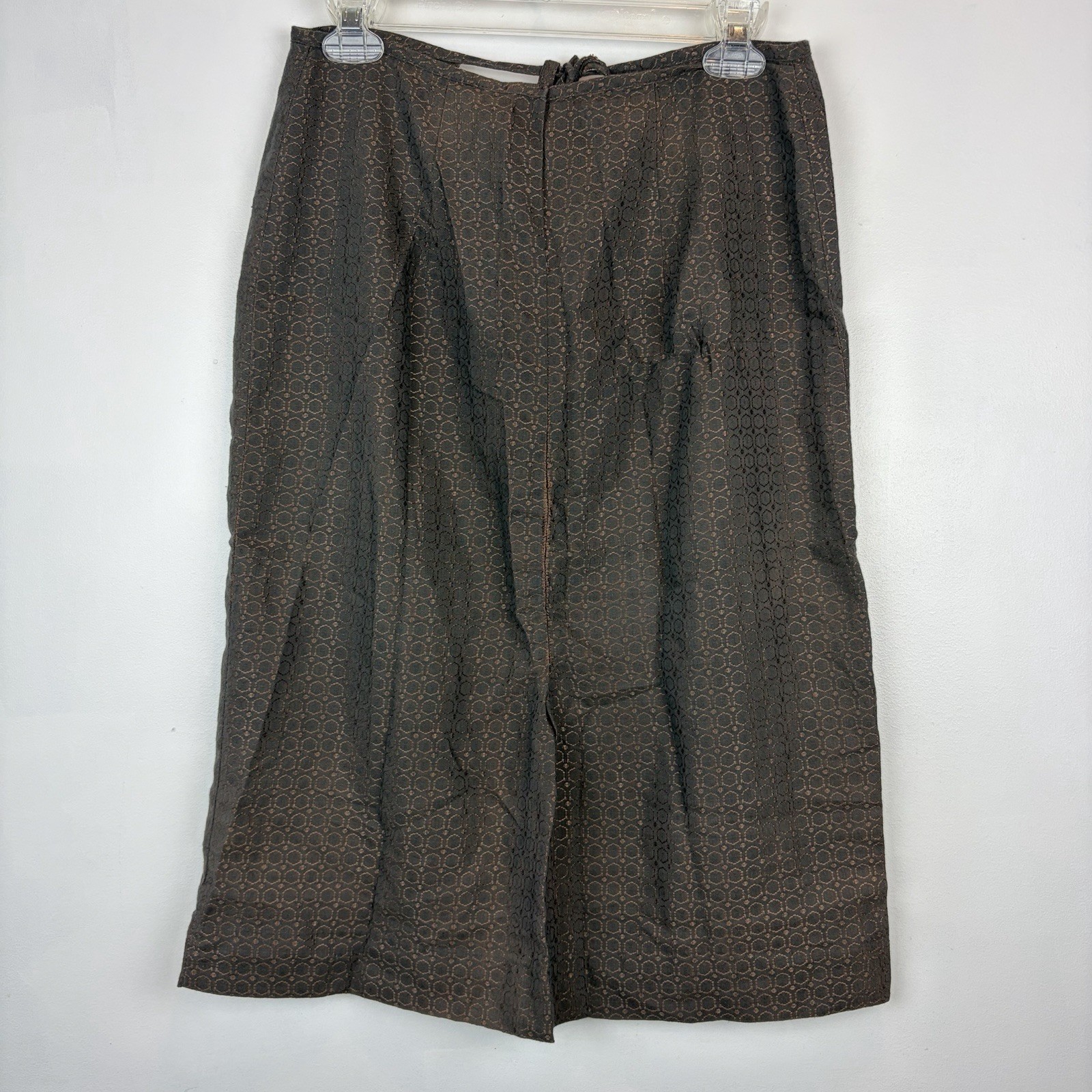 Vintage Maternity Novelty Top Skirt Set Brown 60s Print Set Read
