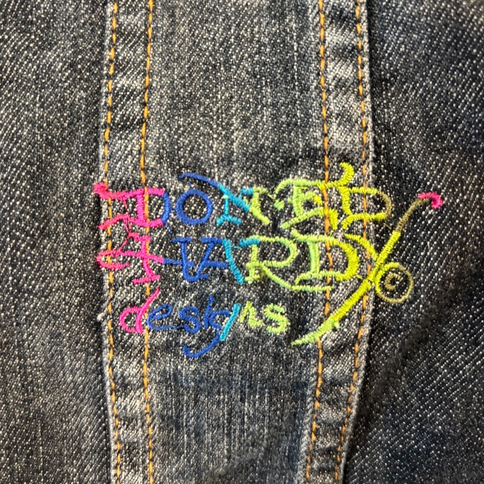 Ed Hardy Christian Audigier Rhinestone Denim Jacket XL Skull Rose Y2K Mallgoth