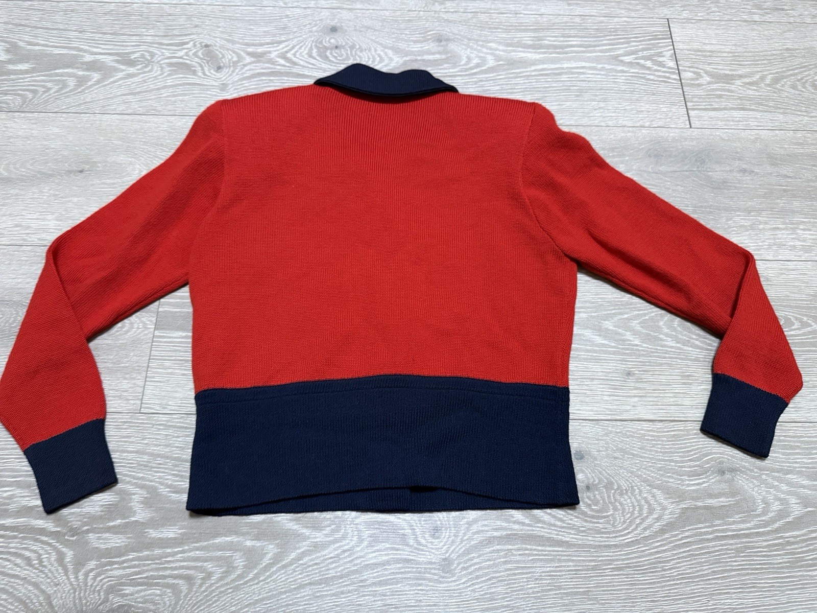 Early St. John By Marie Gray Vintage Red Santana Knit Blazer/Cardigan Size 8 60s