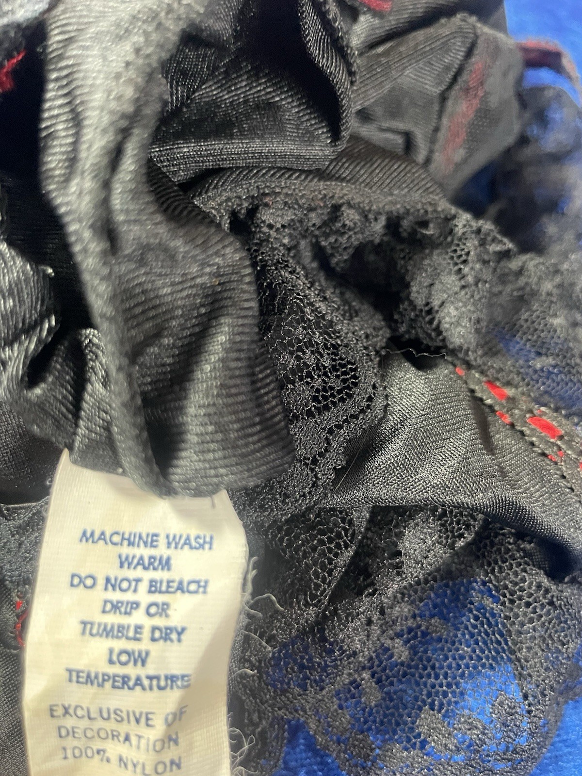 Vintage JCPenney Lingerie Black Lace Mesh Teddy Bodysuit Frilly Sissy Medium