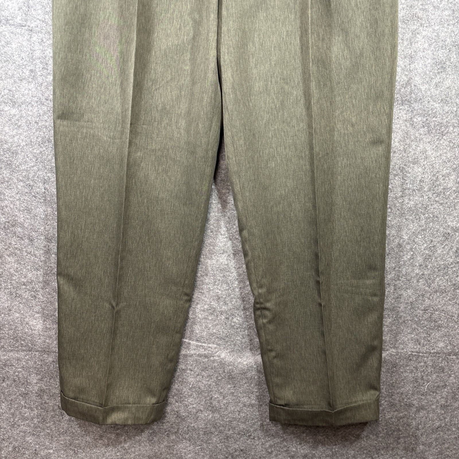VTG 80s Farah Brown Polyester Pleated Pants 28×25 Disco Saturday Night Fever