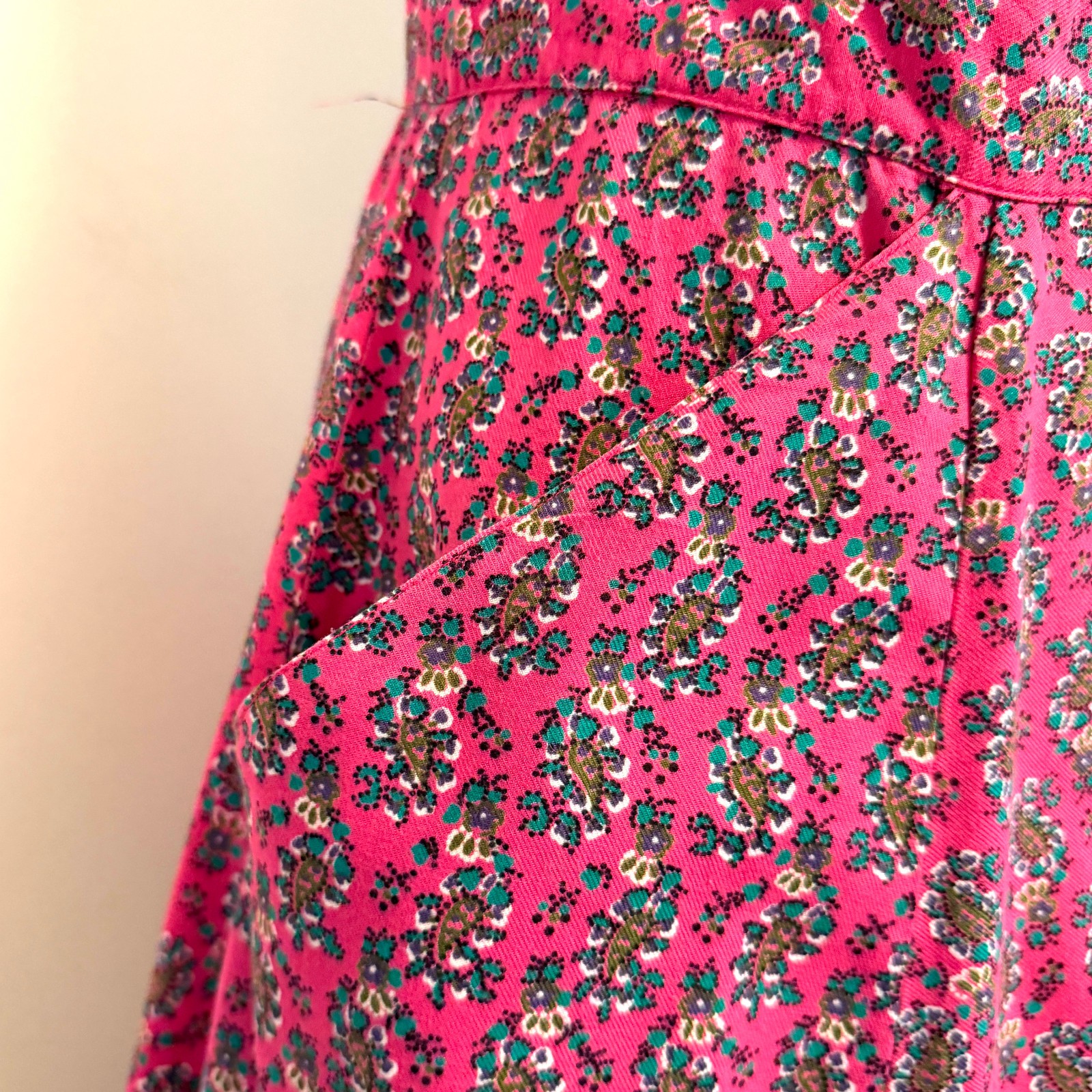 VTG Cambridge Dry Goods Wrap Maxi Dress 90s Granny Core Festival Cotton SIZE 8