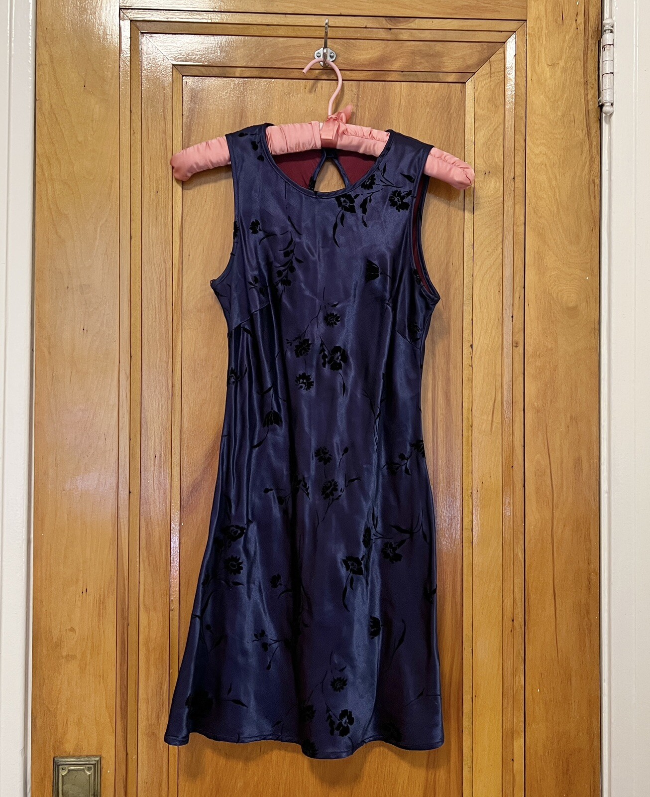 Vintage 579 Velvet Burnout Dress XS Fit 1990s