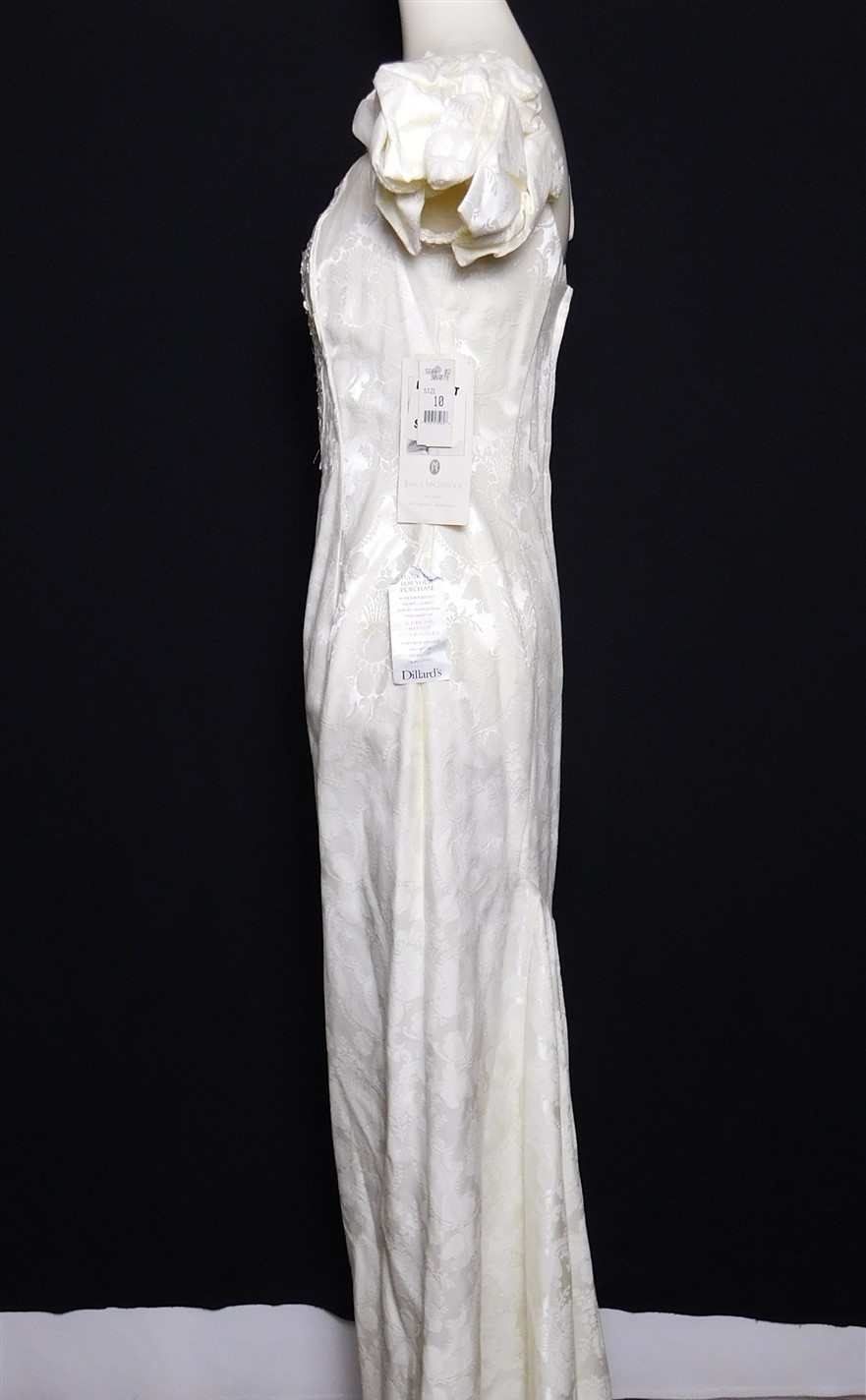 NWT 1980s Vintage JESSICA McClintock Ivory Beaded Baroque Wedding Dress Sz 10