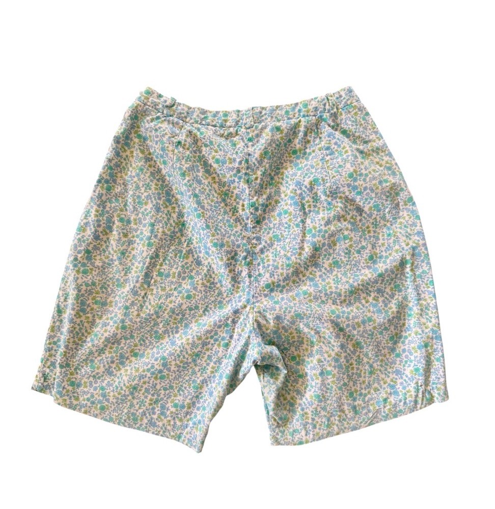 Vtg 50s Regal Of California Blue Floral Hi Waist Shorts S/M Sanforized Cottage