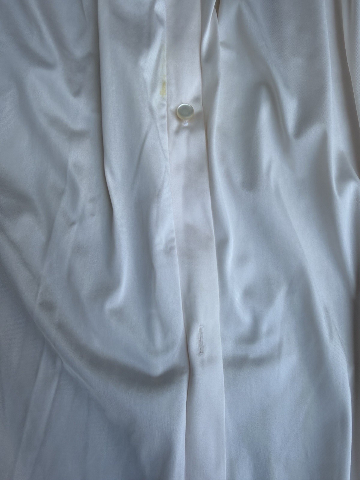 Vintage Vassarette Nightgown Large Peach Long Sleeve Lace Trim USA Sheer