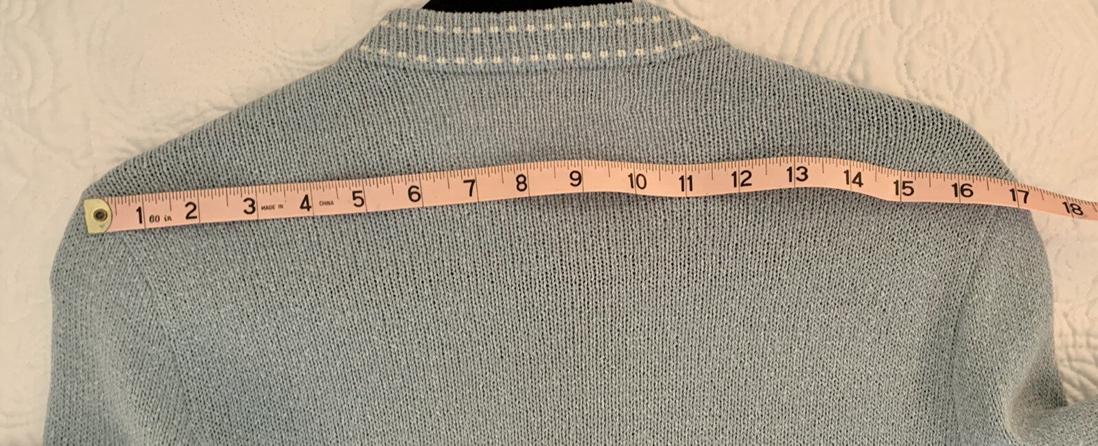 Vintage Blue Cardigan Lillie Rubin Medium Knit Sweater Blazer Jacket Classic
