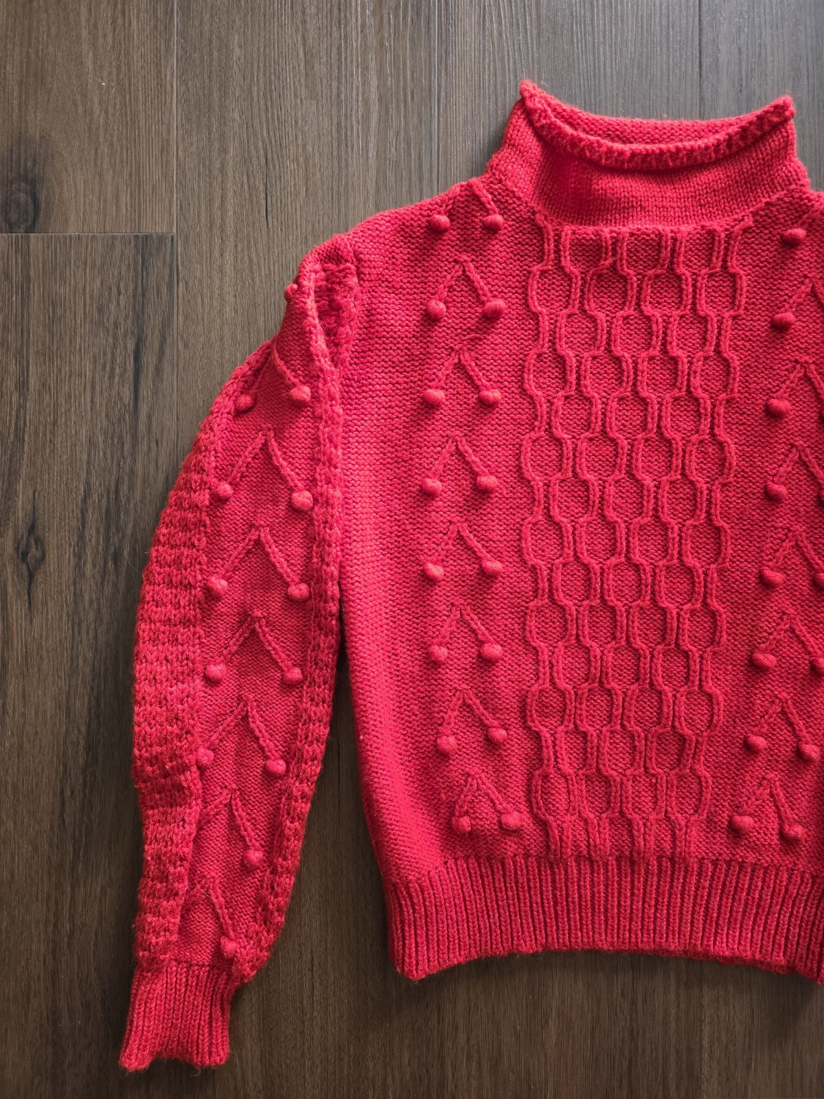 Vintage 1980s Cherry Red Barry & Jarry Christmas Sweater Womens Small Medium