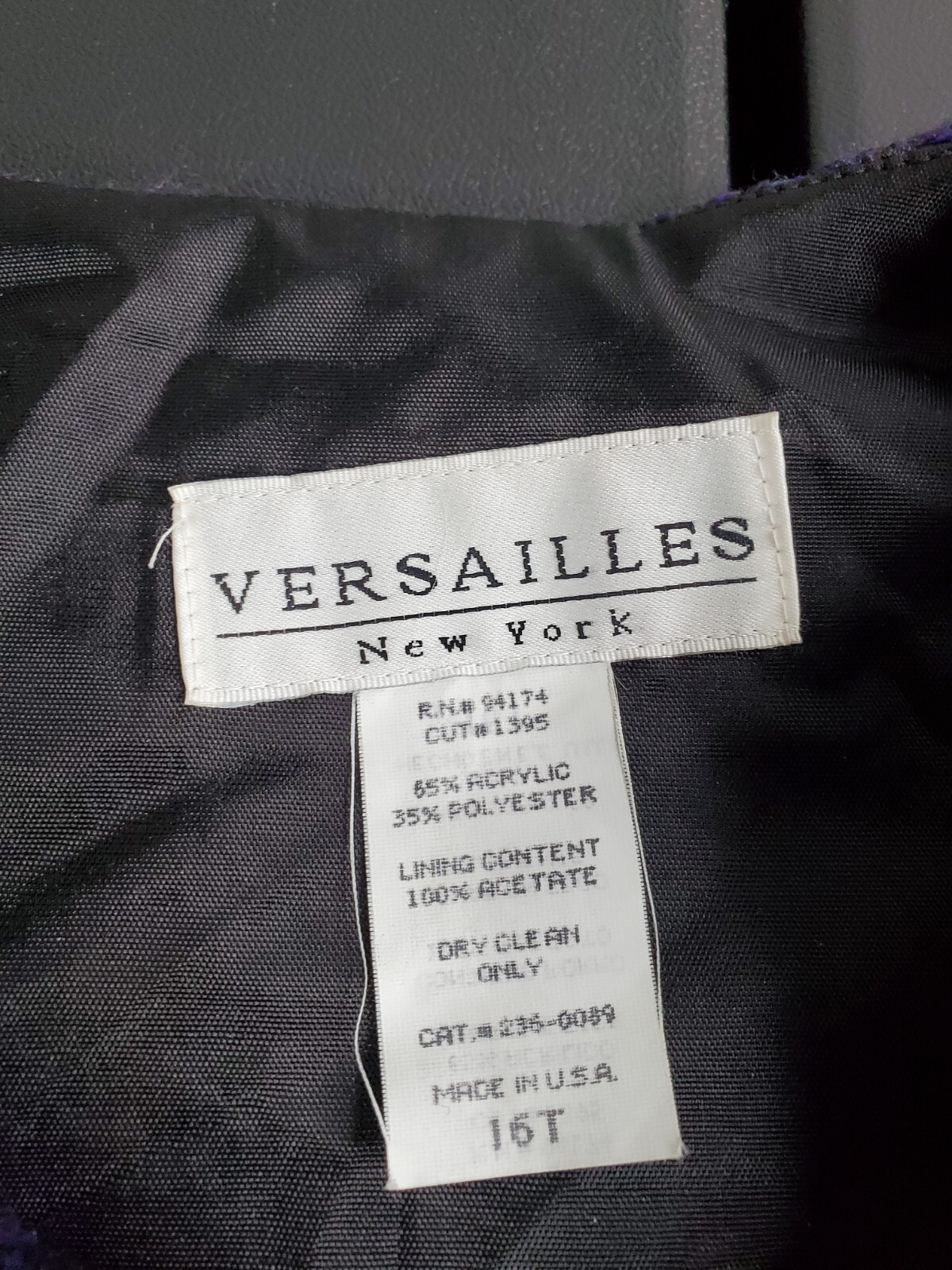 Versailles New York jacket 16 T Multicolor 5 button Acrylic Polyester Mom VTG