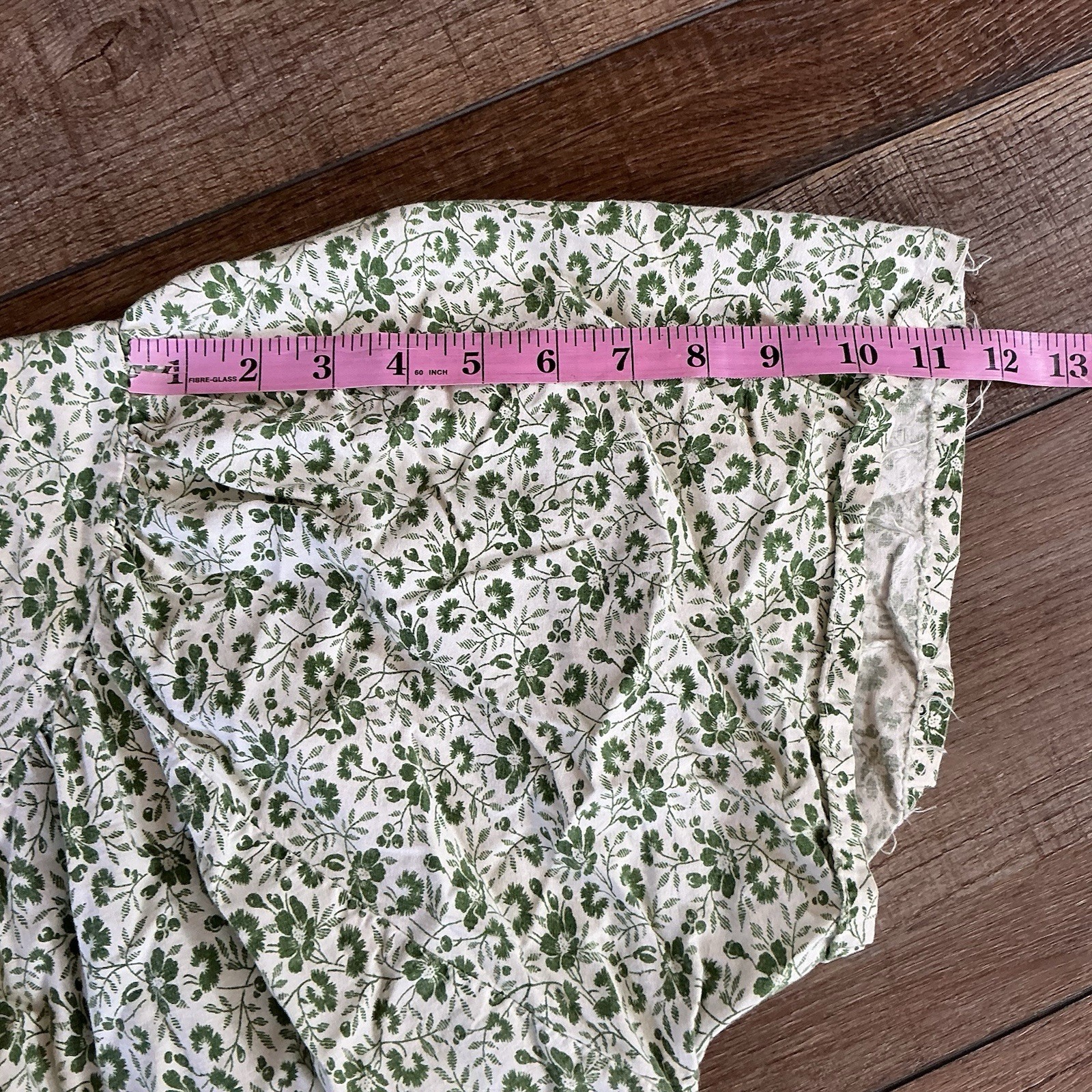 VTG Floral Snap Front Housecoat Duster Robe Green Short Sleeve Plus Size 1X 32C7