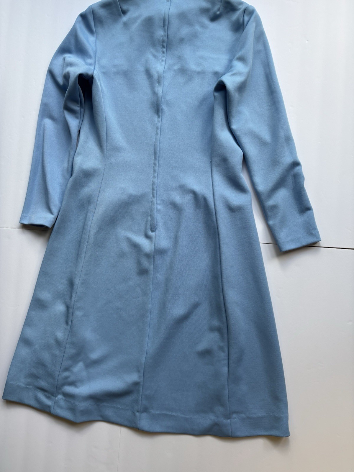 Vintage Powder Blue Long Sleeve Secretary Size 12 Unbranded Grandma