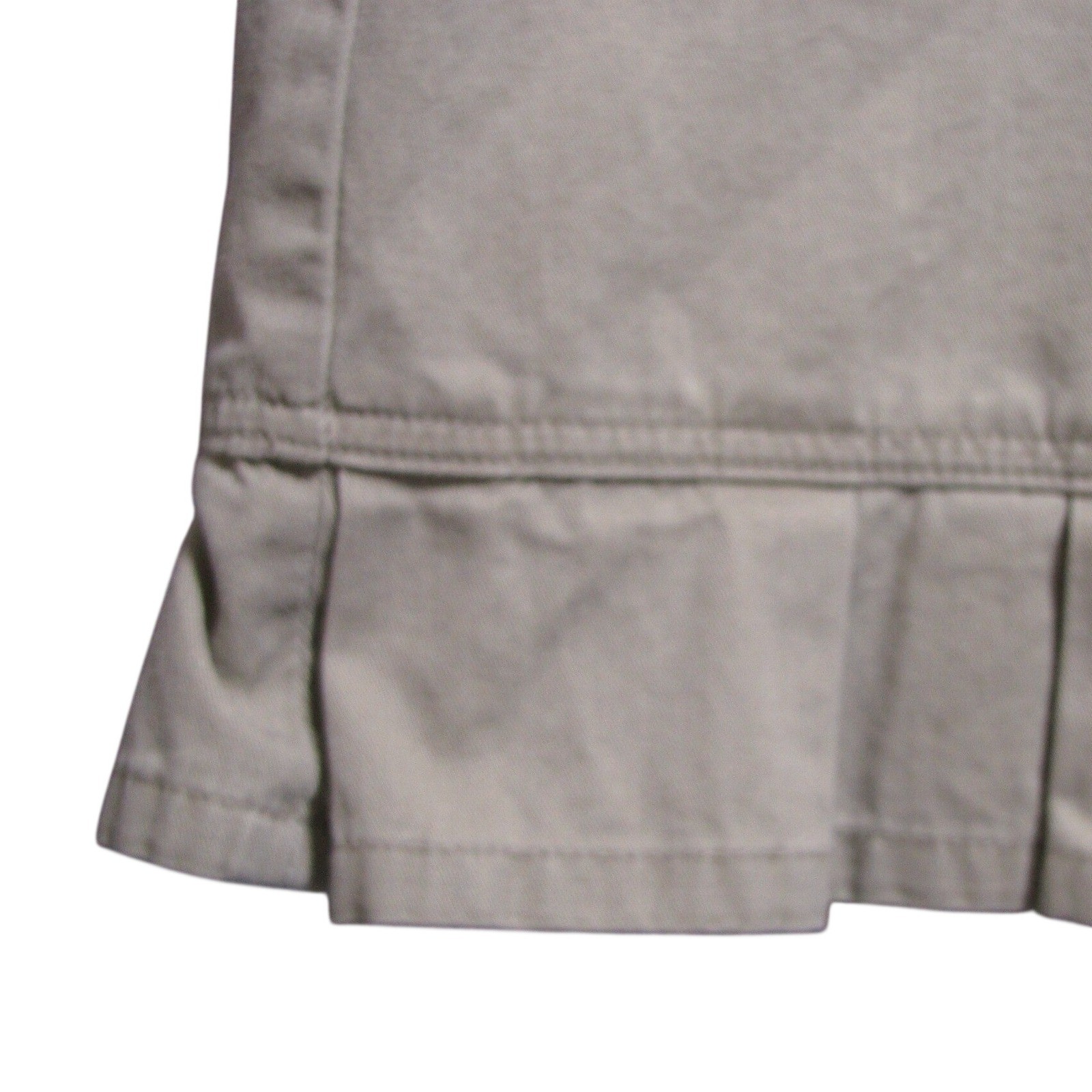 Y2K Style Ruffle Chino Mini Skirt 14 Khaki Academia Indie Sleaze Casual
