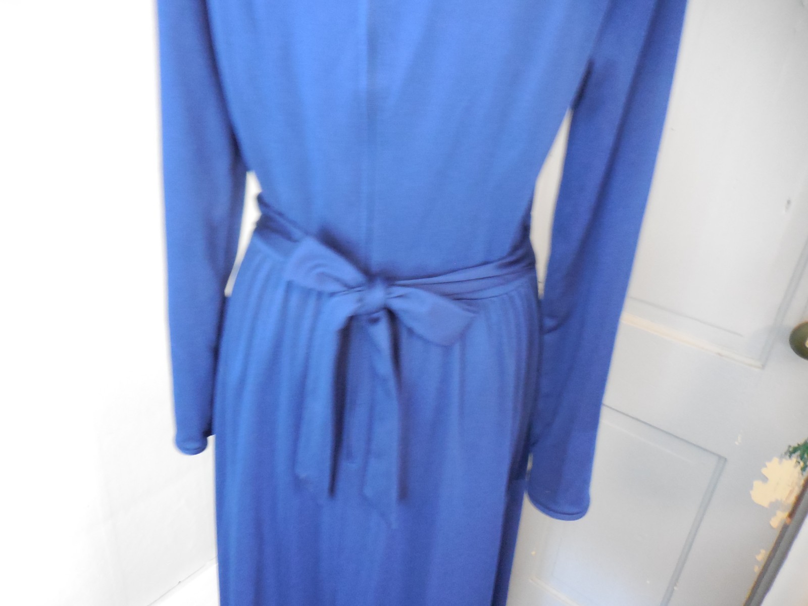 Vintage Concept 70’s Swirl Maxi Dress Long Sleeve Navy Dress with Flags