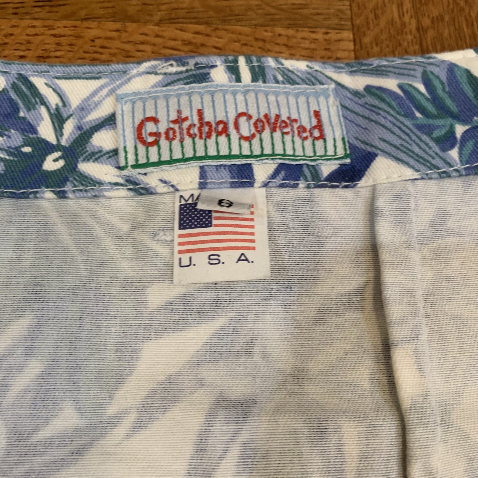 Vintage NWT Gotcha Covered Blue Floral Wrap Skirt 6 Cottagecore Y2K Resortcore