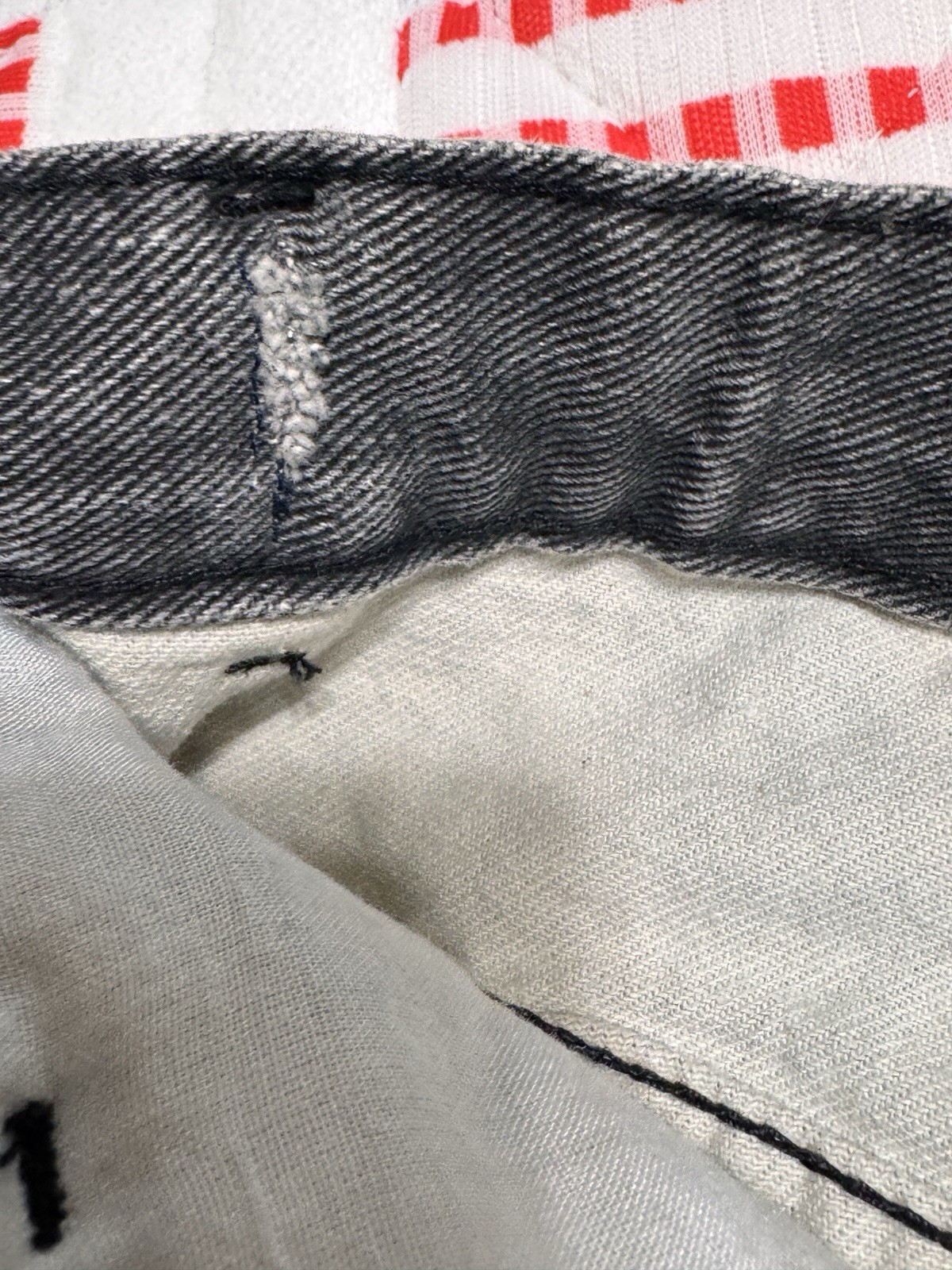Vintage 80’s Black Denim Stone Washed Straight Skirt Women’s Check Measurements