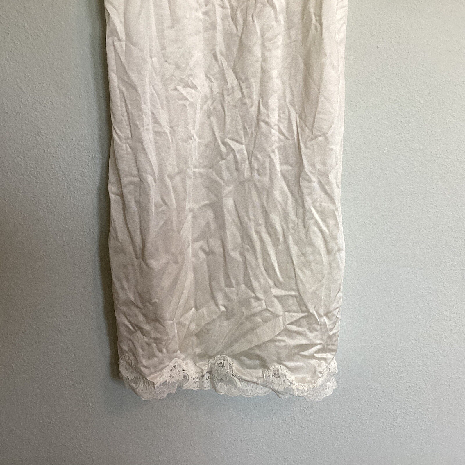 Vintage Lingerie by Vincent Slip Size 36 – Off White Lace Trime Nylon
