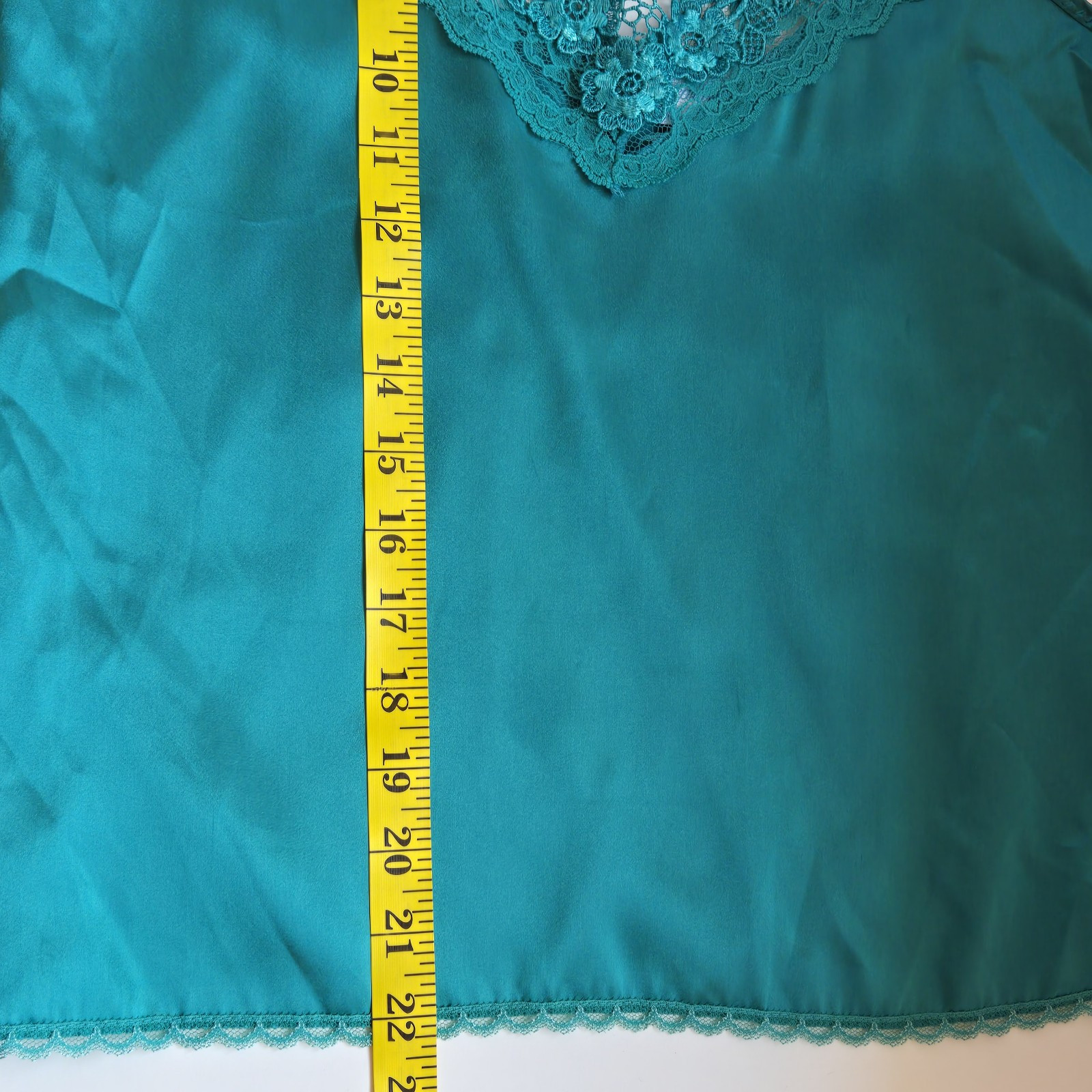 Dreamwear USA Vintage Satin Lace Camisole Top Green Size M Lingerie Feminine